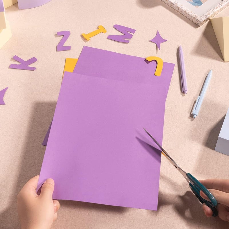 Wishop 20 Sheets Colored Thick Paper Cardstock Blank for DIY Crafts Cards Making, Invitations, Scrapbook Supplies (Purple, 8.5 x 11 inches) - Image 3